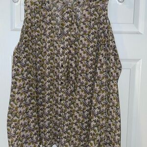 Xhilaration Floral Button-Down Blouse - Multicolor